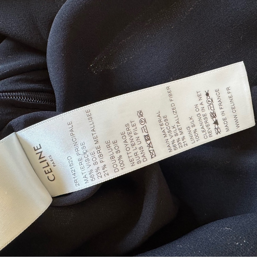 CELINE Paris Black and Gold Lame Patterned Mini Dress FR 38 US2/4 - Picture 10 of 11